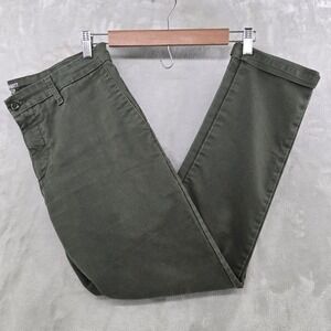 Carhartt WIP Chino Pants Mens 33/32 Green Sid Pant Slim Tapered Twill Trousers